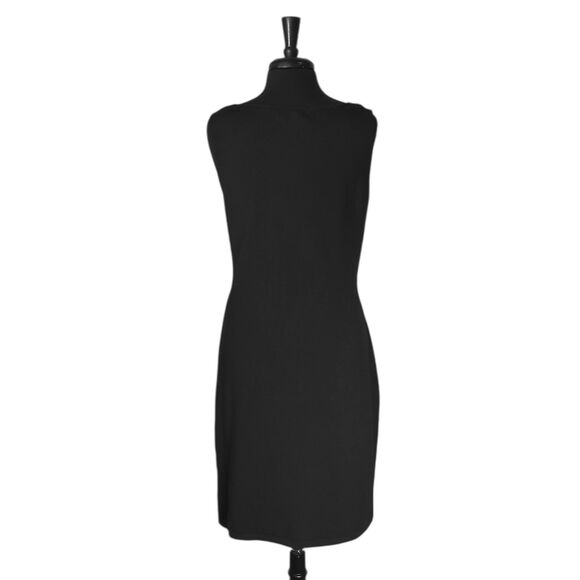 Ralph Lauren Women's Dress Black Midi Stretch Elegant Old Money Cocktail Party L - Picture 2 of 8